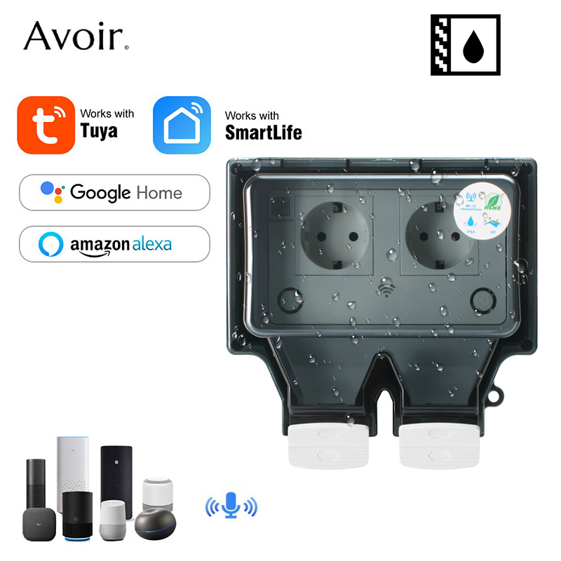 Outdoor Power Parts - Avoir-Tuya 벽 전기 소켓, Ip66 방수