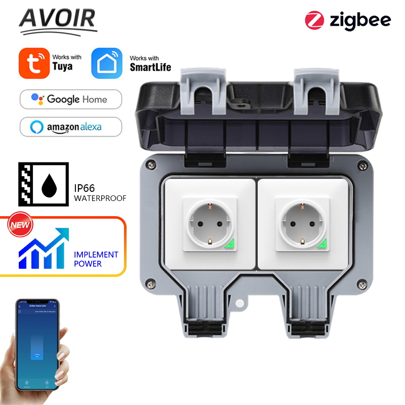 Outdoor Power Parts - Avoir Tuya Zigbee 전기 소켓 IP66