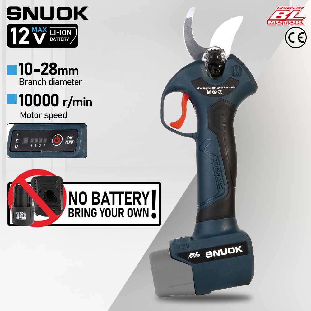 Outdoor Power Usa - SNUOK 12V 브러시리스 전기 가지치기 가위