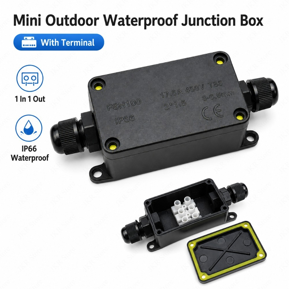 야외용 IP66 방수 접속함, 3mm~6.5mm 전선용 - Outdoor Power Cable Junction Box 리뷰 및 가격