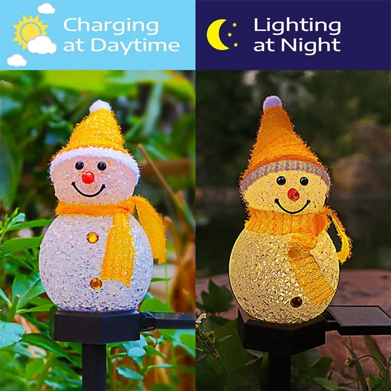 태양광 LED 눈사람 분위기 조명 야외 잔디밭 장식용  - Outdoor Solar Power Xmas Lights 리뷰 및 가격