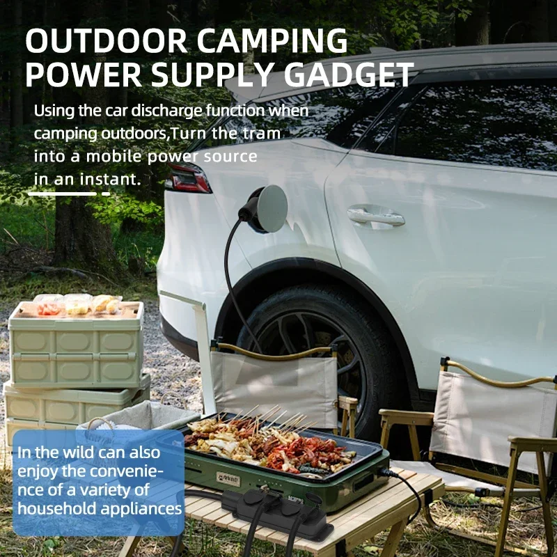 휴대용 16A 4KW 전기차 EV 충전기 V2L 케이블 - Outdoor Power Parts 리뷰 및 가격
