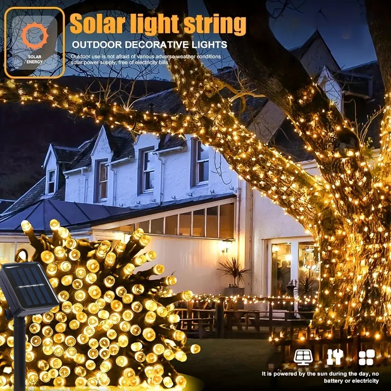 5M-32M LED 태양 문자열 조명 300LED 8  - Outdoor Solar Power Xmas Lights 리뷰 및 가격