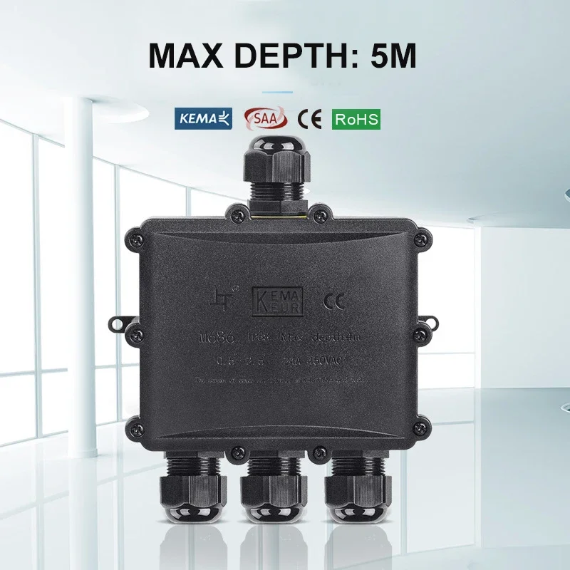 4Way 1In3Out IP68 방수 4-14mm 태양 - Outdoor Power Cable Junction Box 리뷰 및 가격