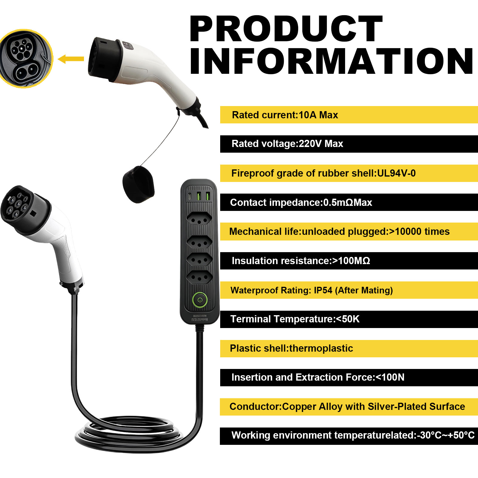 타입2 V2L 방전 어댑터 16A 브라질 소켓 EV - - Outdoor Power Parts 리뷰 및 가격