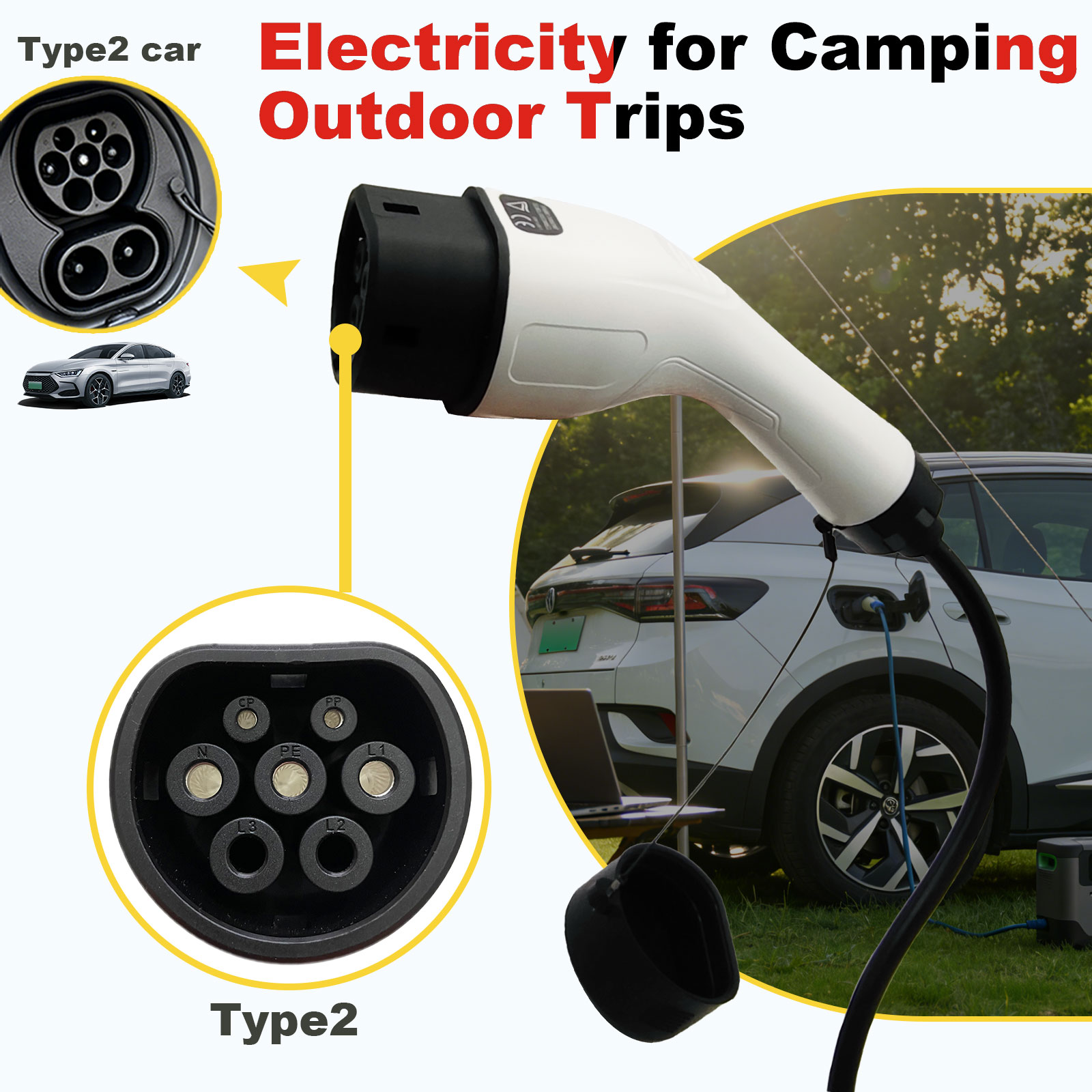 타입2 V2L 방전 어댑터 16A 브라질 소켓 EV - - Outdoor Power Parts 리뷰 및 가격
