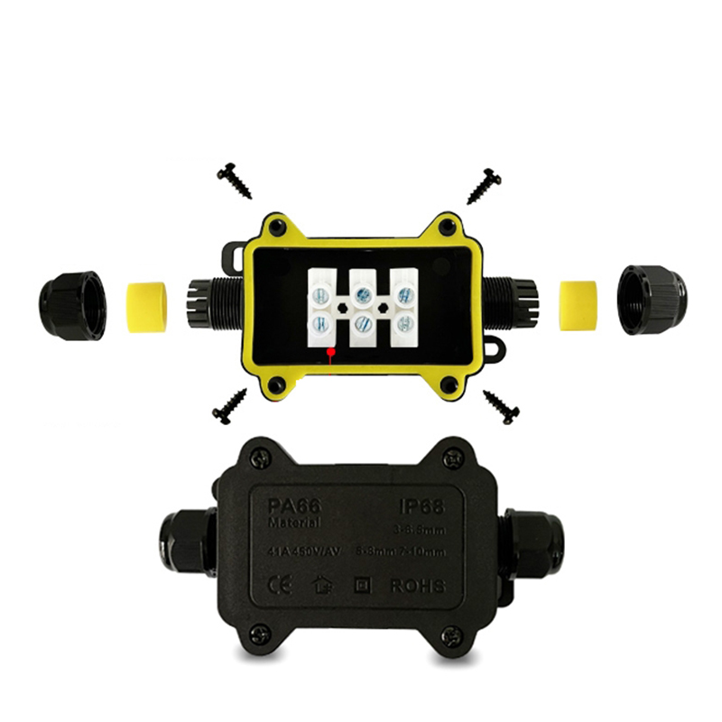 방수 접속함 IP68 2웨이 플러그 라인 M20 동축  - Outdoor Power Cable Junction Box 리뷰 및 가격