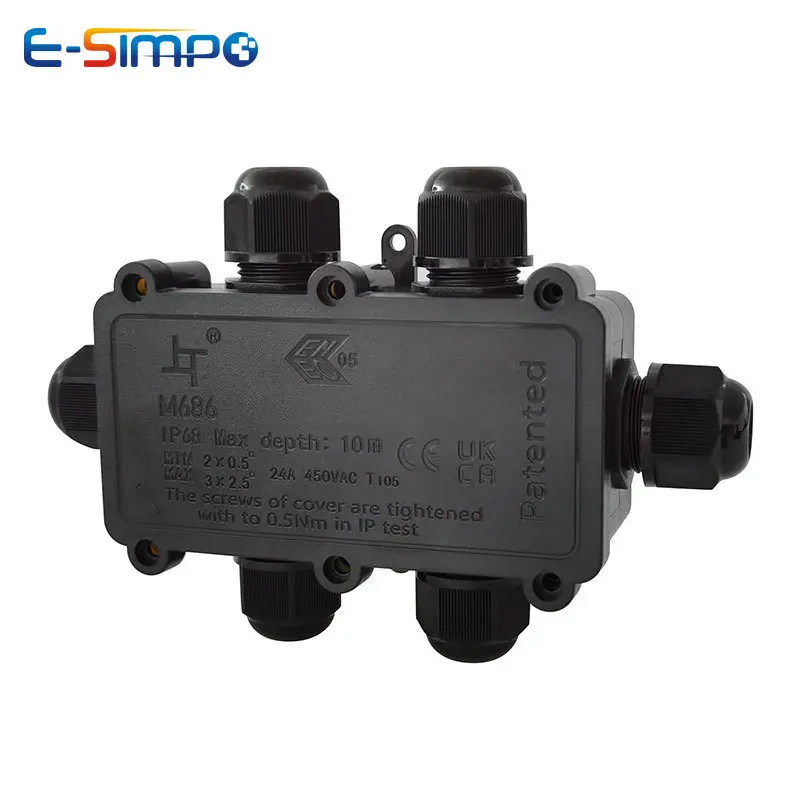6Way 1IN5Out IP68 수중 전원 코드 정션  - Outdoor Power Cable Junction Box 리뷰 및 가격