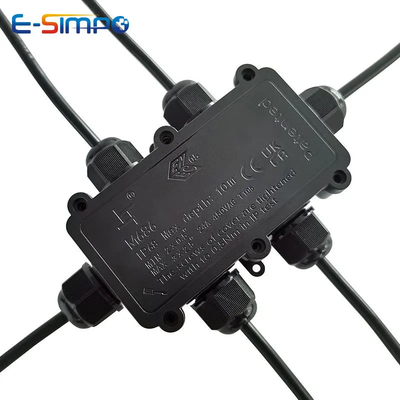6Way 1IN5Out IP68 수중 전원 코드 정션  - Outdoor Power Cable Junction Box 리뷰 및 가격