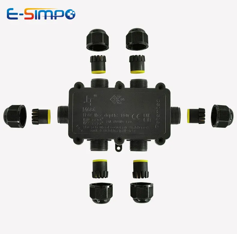 6Way 1IN5Out IP68 수중 전원 코드 정션  - Outdoor Power Cable Junction Box 리뷰 및 가격