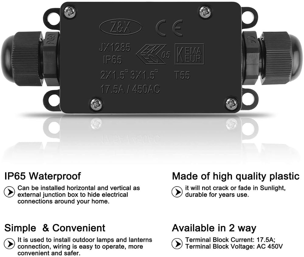 3개 2웨이 IP65 방수 야외 접속함 450V17.5 - Outdoor Power Cable Junction Box 리뷰 및 가격
